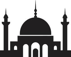 geheiligt Höhen ikonisch Moschee Emblem Moschee Majestät emblematisch Logo Vektor