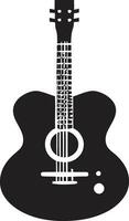 Serenade Stil Gitarre Symbol Design harmonisch Erbe Gitarre Logo Vektor