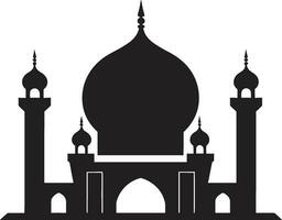 himmlisch Säulen emblematisch Moschee Vektor heilig Silhouette Moschee Symbol Emblem