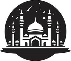 moské förundras ikoniska logotyp vektor eterisk enklav moské ikon emblem