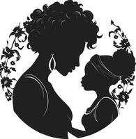 evig obligation ikoniska moderskap logotyp omhuldade förbindelse emblem av mödrar dag vektor