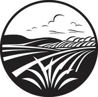 kultiverad vapen jordbruk logotyp design vektor skörd nyanser lantbruk ikon vektor