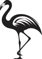 elegant fjäderdräkt flamingo ikoniska logotyp design rosig lugn flamingo logotyp vektor konst