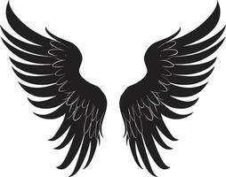 heiter Seraph ikonisch Engel Emblem Engel Aura Flügel Logo Vektor