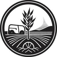 Ernte Erbe Landwirtschaft Emblem Vektor Symbol Heimstätte Harmonie Landwirtschaft Logo Vektor Design