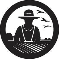 Gehöft Stolz Farmer Logo Vektor Agrar Aura emblematisch Design