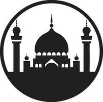 vördnadsfull stiga moské symbolisk design gudomlig design ikoniska moské vektor