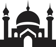 ätherisch Eleganz Vektor Moschee Symbol paradiesisch Oase emblematisch Moschee Logo
