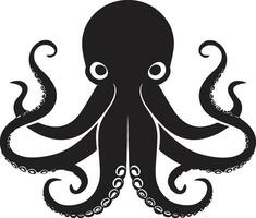 tentakel gobeläng bläckfisk ikoniska emblem cephalopod karisma logotyp vektor ikon