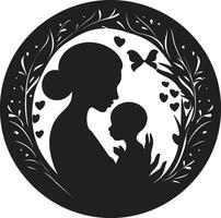 innerlig harmoni logotyp vektor ikon anbud ties kvinna och barn emblem