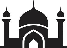 himmlisch Zitadelle emblematisch Moschee Design geheiligt Struktur Moschee Symbol Vektor