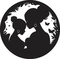 bedingungslos Pflege Frau und Kind Vektor Pflege Momente Logo von Mutterschaft