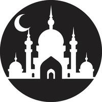 Moschee von Ruhe Moschee Logo Vektor treu Gebäude ikonisch emblematisch Design