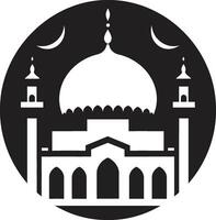 göttlich Design ikonisch Moschee Vektor paradiesisch Farbtöne emblematisch Moschee Symbol