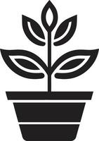 botanisch Brillanz emblematisch Pflanze Symbol grün Visionen Logo Vektor Symbol