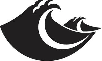 Ebbe und fließen Wasser Welle Logo Vektor krönend Strom minimalistisch Welle Emblem Design