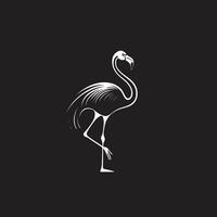 tropisk lugn fågel emblem vektor design korall kustlinje flamingo ikon logotyp design