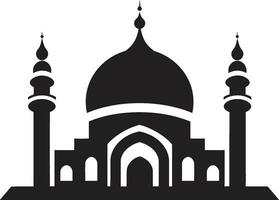 andächtig erhebt euch Moschee emblematisch Design göttlich Design ikonisch Moschee Vektor