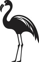 erröten Schönheit Flamingo Emblem Symbol strahlend Gefieder Flamingo Logo Vektor Symbol