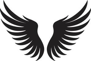 eterisk elegans ängel ikon design himmelskt halo emblem av vingar vektor