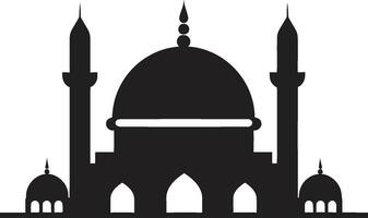 ätherisch Echo emblematisch Moschee Logo paradiesisch Oase ikonisch Moschee Vektor