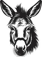 Huf Ehre Esel ikonisch Emblem Maultier Majestät Esel Logo Vektor
