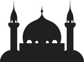 göttlich Wohnung emblematisch Moschee Symbol Moschee Wunder ikonisch Logo Vektor