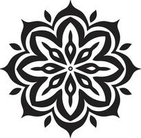 harmoni halo mandala logotyp vektor lugn symmetri mandala ikoniska design