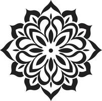 eterisk elegans symbolisk mandala design lugn tondo ikoniska mandala emblem vektor