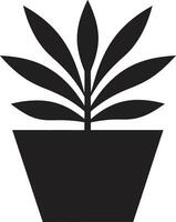 trädgård tillväxt ikoniska växt vektor hållbar prakt växt logotyp design