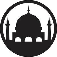 himmlisch Charme emblematisch Moschee Design geheiligt Gelassenheit Moschee Symbol Vektor