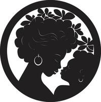 ovillkorlig vård mödrar dag vektor vårda stunder logotyp av moderskap