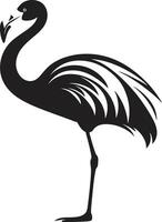 majestätisch Fuchsie Flamingo Logo Vektor Kunstwerk tropisch Ruhe Vogel Emblem Vektor Design