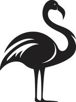 Flamingo Finesse Logo Design Vektor Kunst Fuchsie gefiedert Flamingo Vogel Emblem Symbol