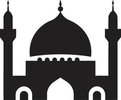 spirituell Turm Moschee Logo Vektor geheiligt Höhen ikonisch Moschee Emblem