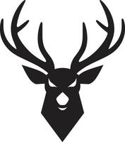 rustikal Eleganz Hirsch Kopf Logo Design Kunst elegant Wildnis Hirsch Kopf Emblem Vektor