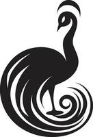 exquisit Anzeige Logo Vektor Symbol königlich Gewand Pfau Emblem Design
