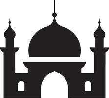 paradiesisch Farbtöne emblematisch Moschee Symbol treu Stiftungen Moschee Logo Vektor