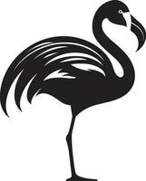 graciös rosa flamingo ikoniska logotyp design tropisk elegans flamingo fågel logotyp vektor