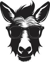 zuverlässig Läufer Esel ikonisch Emblem versicherte Arsch Logo Vektor Symbol