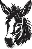 Pferde- Emblem Esel Logo Design Huf Ehre Esel ikonisch Emblem vektor