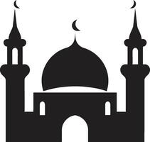 göttlich Kuppeln ikonisch Moschee Vektor geheiligt Gelassenheit emblematisch Moschee Symbol