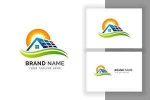 solenergi logotyp formgivningsmall. eco energy logo design vektor