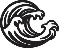 dynamisch Drift Wasser Welle Logo Vektor Kamm Kaskade minimalistisch Welle Emblem Design