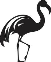 strahlend Gefieder Flamingo Emblem Symbol tropisch Anmut Flamingo Logo Design Vektor