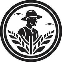 Agrar Erbe Landwirtschaft Logo Vektor Grafik ländlich Rhythmen Landwirtschaft Emblem Design