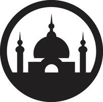 göttlich Design ikonisch Moschee Vektor himmlisch Charme emblematisch Moschee Symbol
