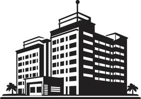 vaktmästare torn klinik logotyp design medicinsk nexus sjukhus emblem vektor