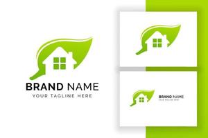 eco house logo design. solenergi logotyp formgivningsmall vektor