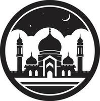 göttlich Design ikonisch Moschee Vektor paradiesisch Farbtöne emblematisch Moschee Symbol
